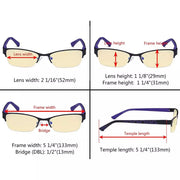eyekeeper.com Half-rim Metal Blue Light Blocking Eyeglasses TM17006 Eyeglasses