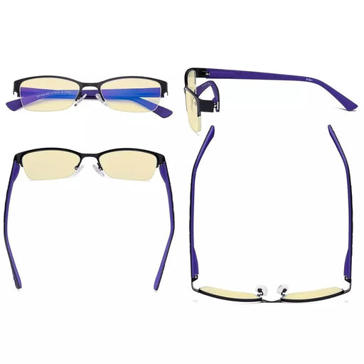 eyekeeper.com Half-rim Metal Blue Light Blocking Eyeglasses TM17006 Eyeglasses