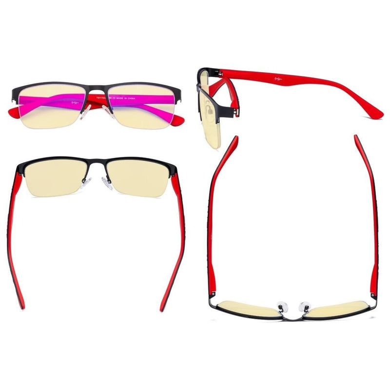 eyekeeper.com Half-rim Metal Frame Blue Light Blocking Eyeglasses TM17003 Eyeglasses