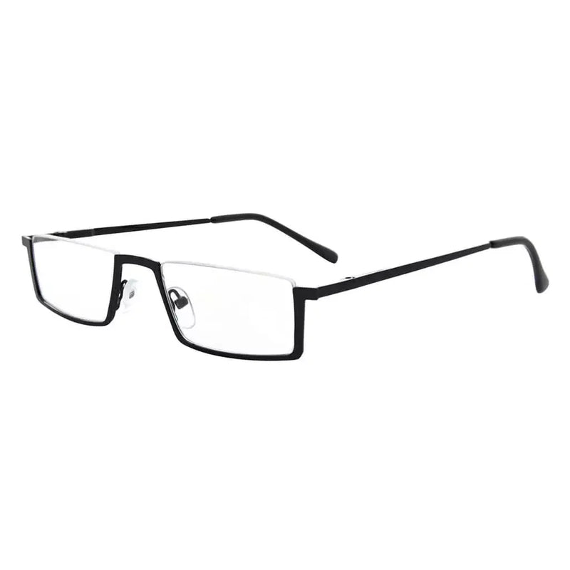 eyekeeper.com Half Rim Reading Glasses Chic Metal Readers R1613 Eyeglasses
