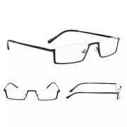 eyekeeper.com Half Rim Reading Glasses Chic Metal Readers R1613 Eyeglasses
