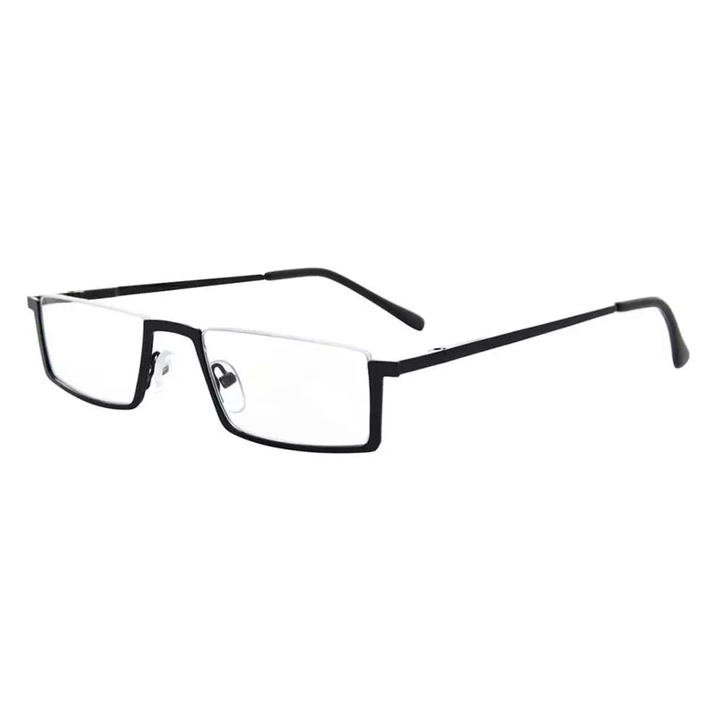 eyekeeper.com Half Rim Reading Glasses Chic Metal Readers R1613 Eyeglasses
