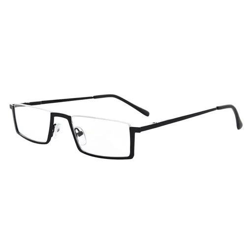 eyekeeper.com Half Rim Reading Glasses Chic Metal Readers R1613 Eyeglasses