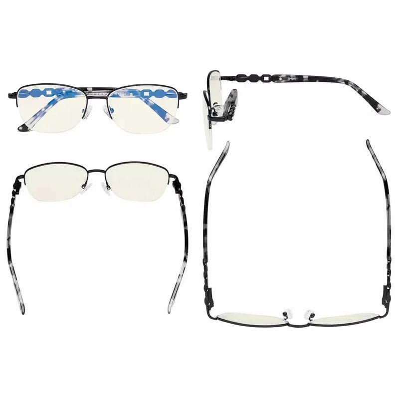 eyekeeper.com Half-rim Stylish Blue Light Blocking Reading Glasses LX17016 Eyeglasses