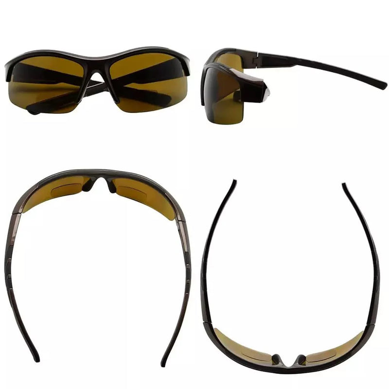 eyekeeper.com Half Rim TR90 Polarized Bifocal Reading Sunglasses TH6226PGSG Sunglasses