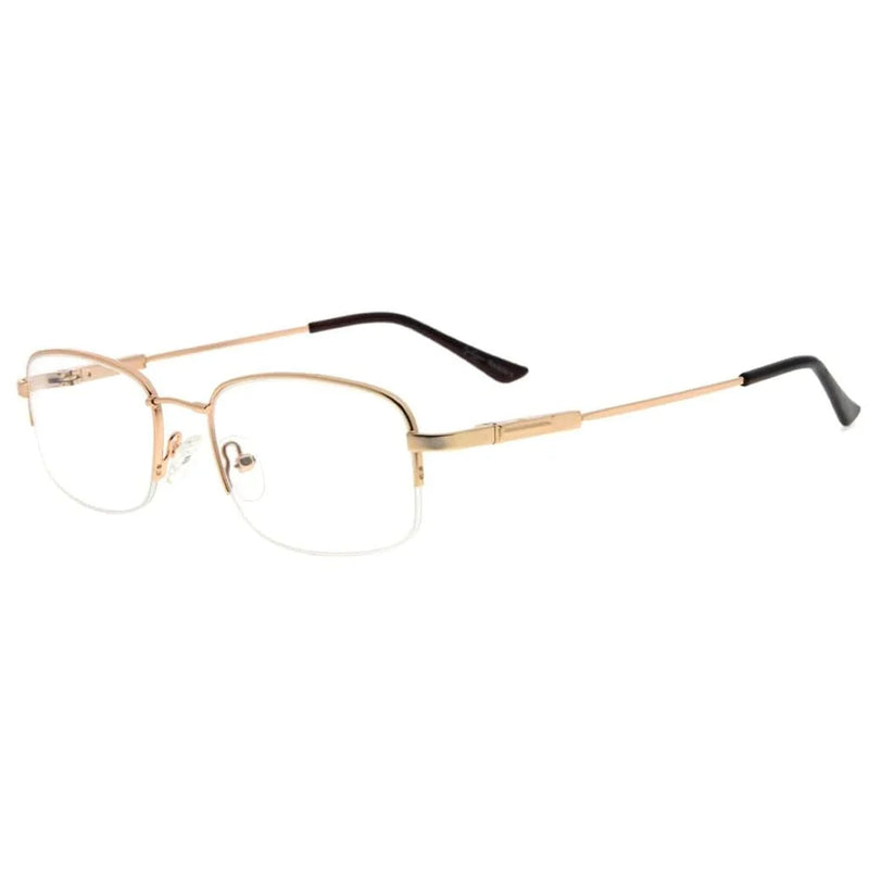 eyekeeper.com Half Rim Vintage Rectangle Reading Glasses Sleek Readers R1704 Eyeglasses