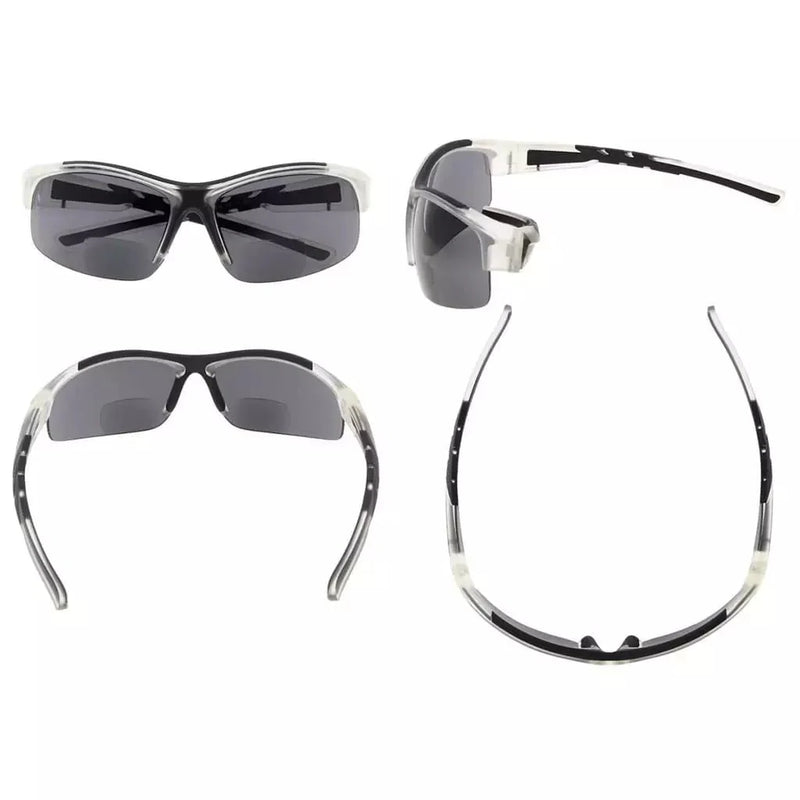 eyekeeper.com Half Rimless TR90 Sport Bifocal Reading Sunglasses TH6226-B Sunglasses
