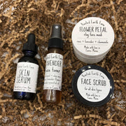 Rooted Earth Farm + Apothecary Botanical Skin Care Gift Set Face Masks + Scrubs