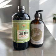 Rising For People Coffee Co. Happy mushroom Cold Brew & French Vanilla Coffee Syrup Coffee