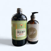 Rising For People Coffee Co. Happy mushroom Cold Brew & French Vanilla Coffee Syrup Coffee