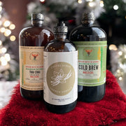 Rising For People Coffee Co. Happy Mushroom Collection & French Vanilla Syrup Coffee