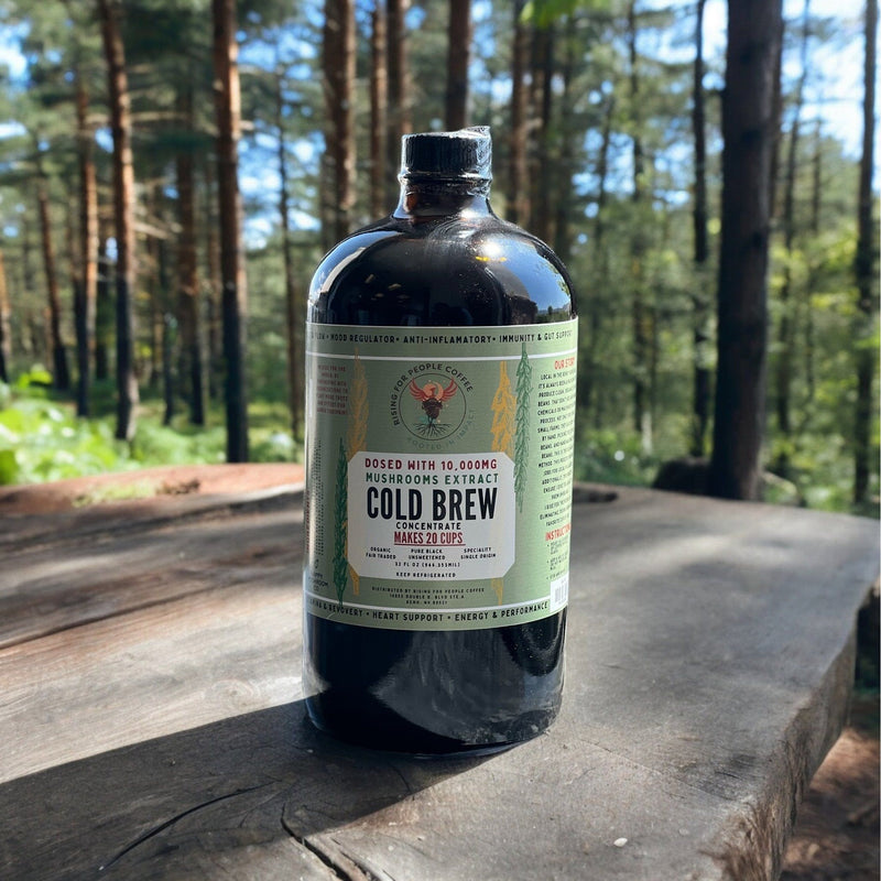 Rising For People Coffee Co. Happy Mushroom concentrated Cold Brew coffee Coffee