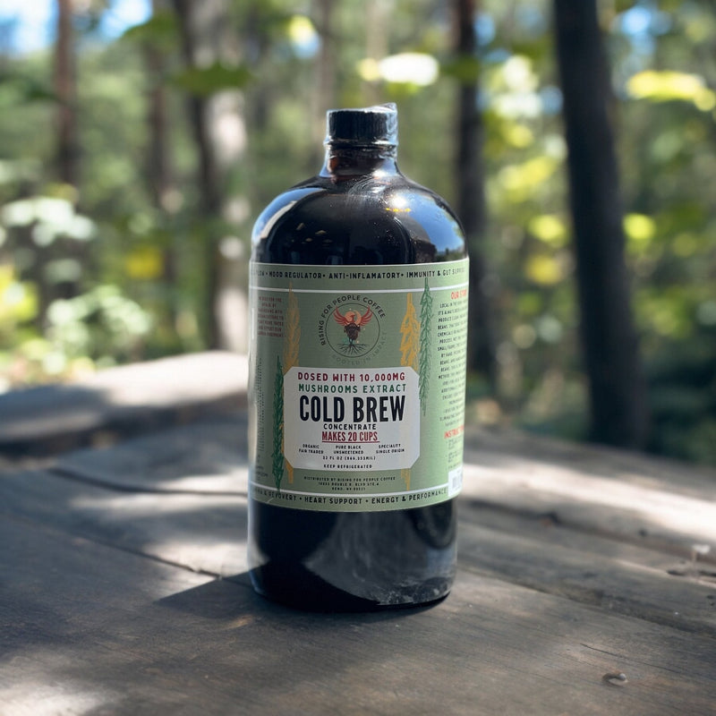 Rising For People Coffee Co. Happy Mushroom concentrated Cold Brew coffee Coffee