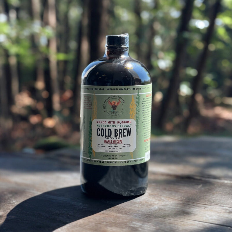Rising For People Coffee Co. Happy Mushroom concentrated Cold Brew coffee Coffee