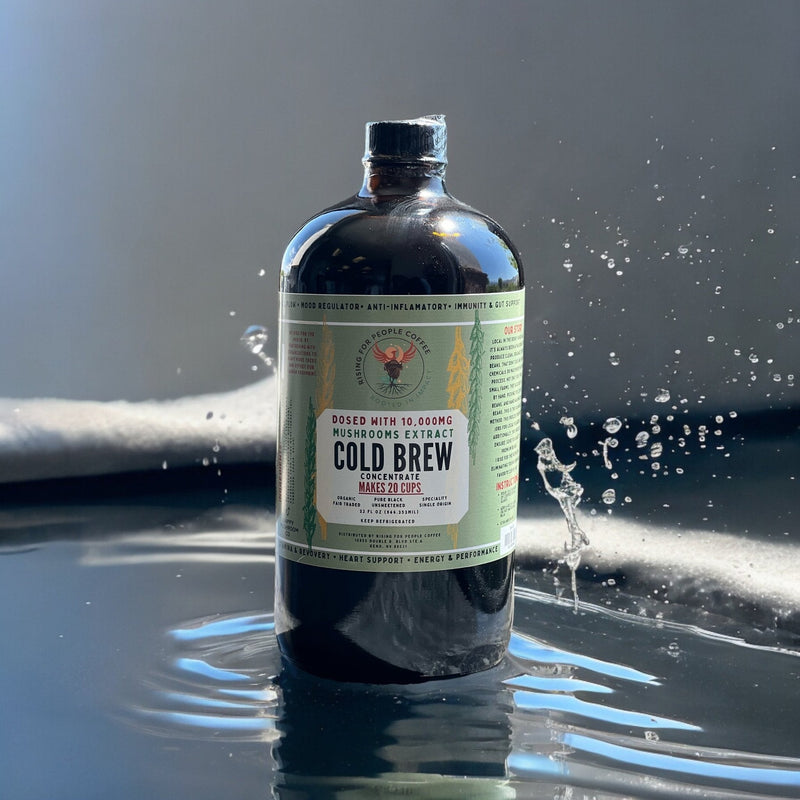 Rising For People Coffee Co. Happy Mushroom concentrated Cold Brew coffee Coffee