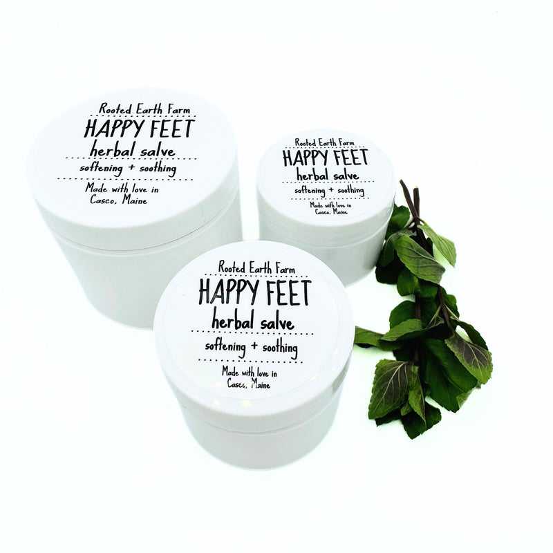 Rooted Earth Farm + Apothecary Happy Feet Salve Herbal Salves + Balms