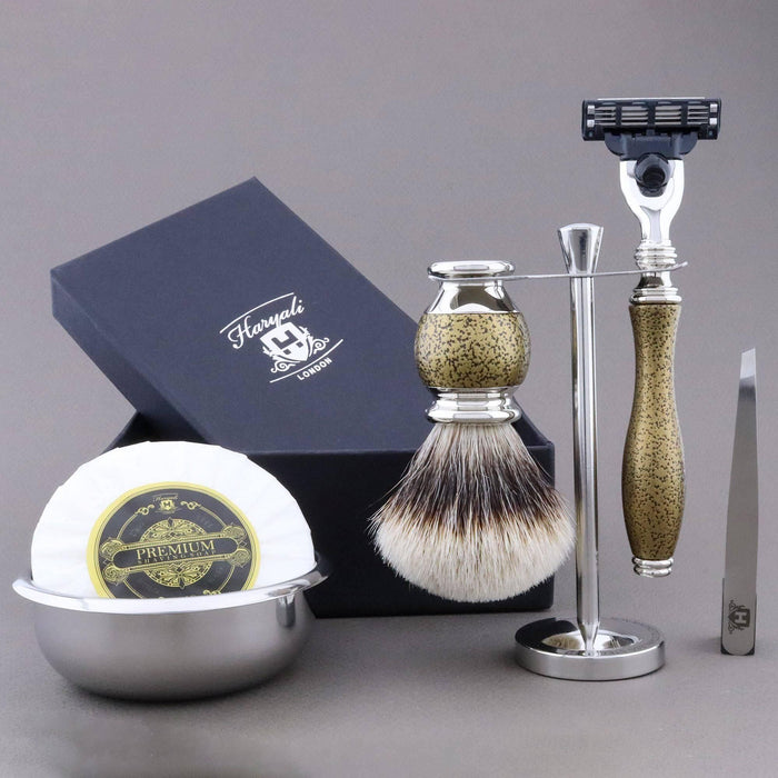 Haryali London Usa - Haryali'S Vase Range Silvertip Badger Hair Shaving Kit