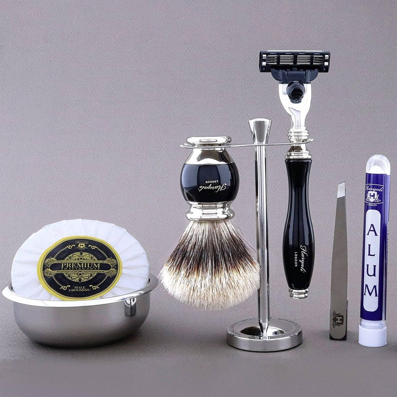 Haryali London USA Haryali's Vase Range Silvertip Badger Hair Shaving Kit