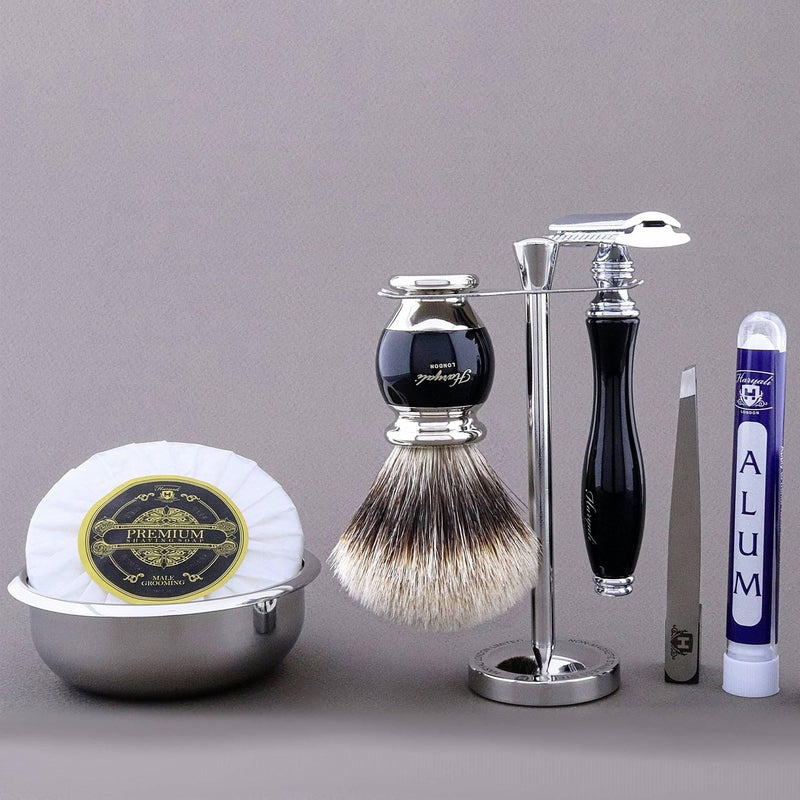 Haryali London USA Haryali's Vase Range Silvertip Badger Hair Shaving Kit