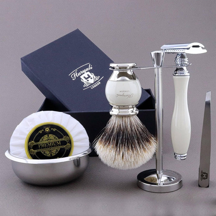 Haryali London Usa - Haryali'S Vase Range Silvertip Badger Hair Shaving Kit