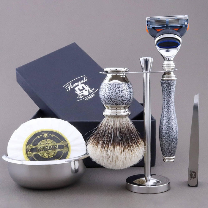 Haryali London Usa - Haryali'S Vase Range Silvertip Badger Hair Shaving Kit