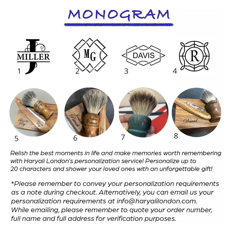 Haryali London USA Haryali's Wooden Range Silvertip Badger Hair Shaving Kit