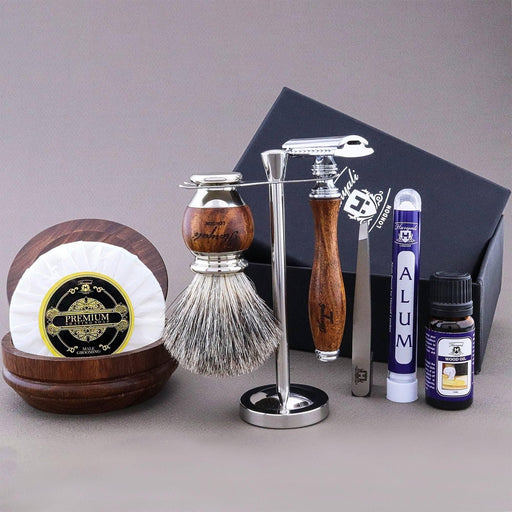 Haryali London Usa - Haryali'S Wooden Range Super Badger Shaving Kit