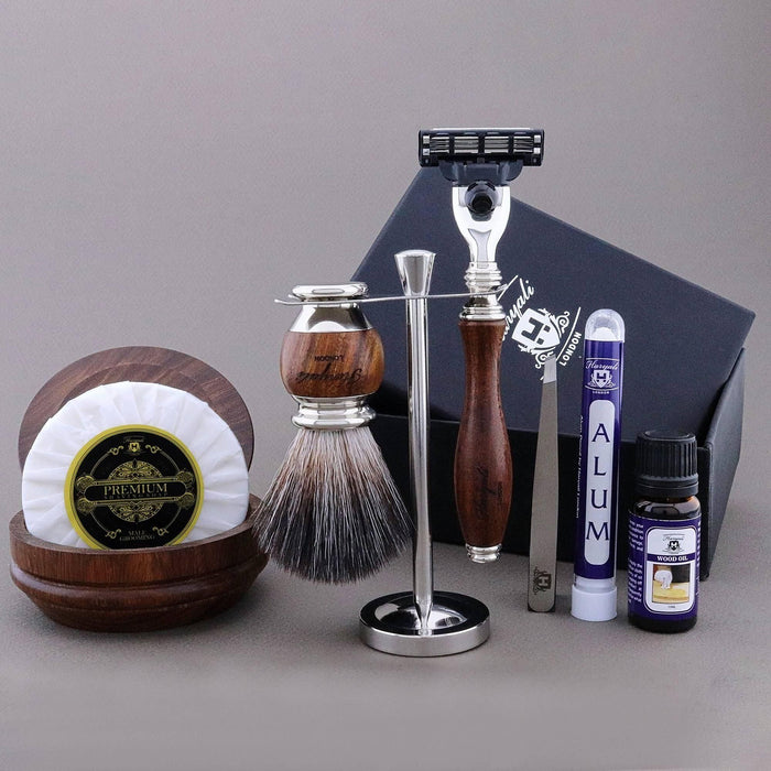 Haryali London Usa - Haryali'S Wooden Range Synthetic Hair Shaving Kit