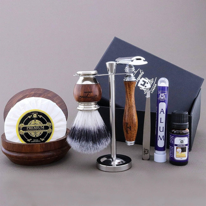 Haryali London Usa - Haryali'S Wooden Range Synthetic Hair Shaving Kit