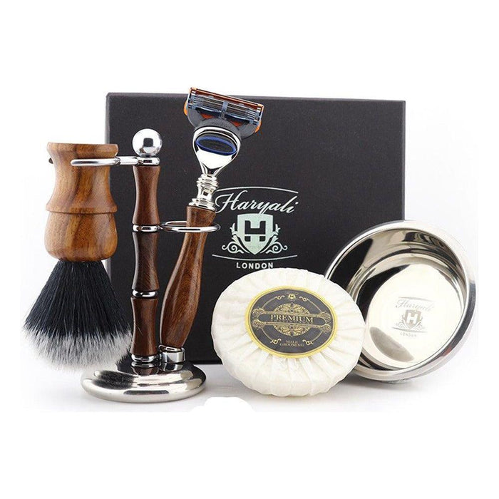 Haryali London Usa - Haryali'S Wooden Synthetic Hair Shaving Set