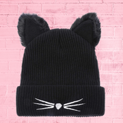 Medusa's Makeup Cat Ears Knit Beanie