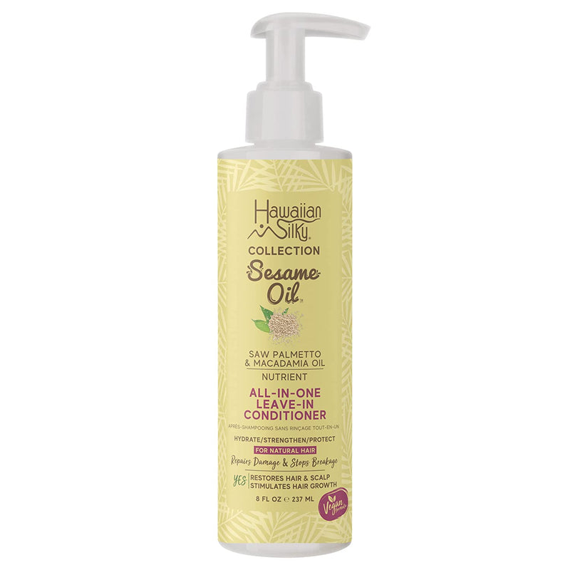 VIP Extensions Hawaiian Silky  Sesame Oil All-In-One Nutrient Leave-In-Conditioner 8oz Hair Care