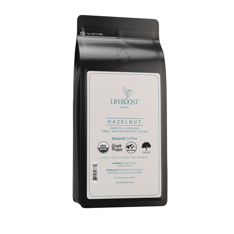 Lifeboost Coffee Hazelnut Flavored Coffee