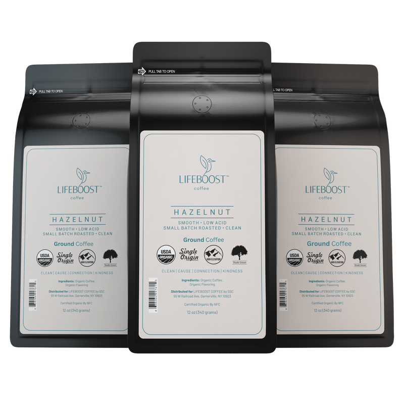 Lifeboost Coffee Hazelnut Flavored Coffee