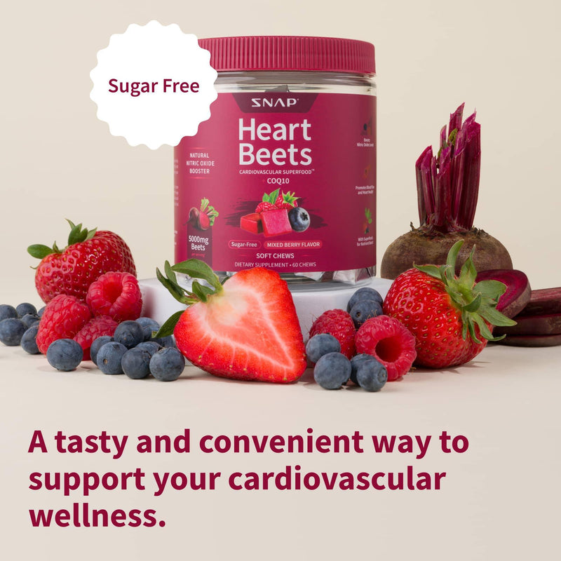 Snap Supplements Heart Beets Chews - Buy 2, Get 1 FREE!