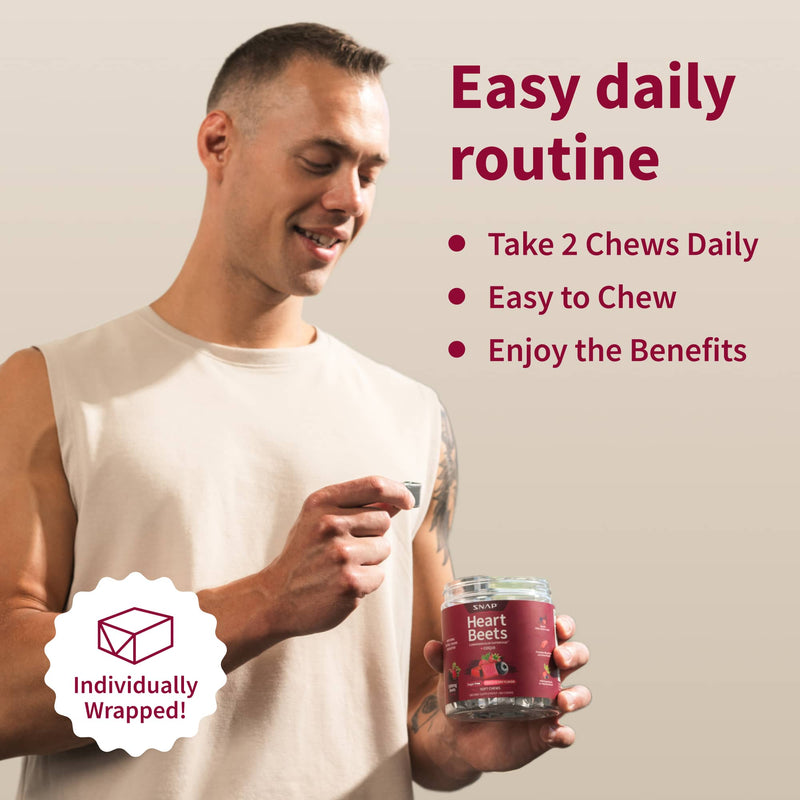 Snap Supplements Heart Beets Chews Gray