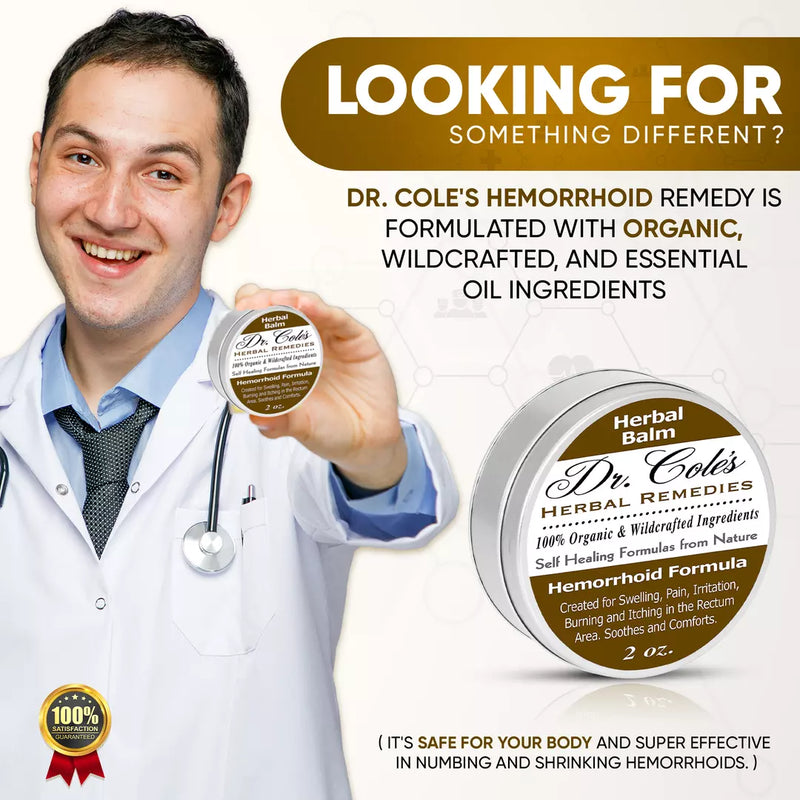 COLEHERBALS 01 - Dr. Cole's Organic Hemorrhoid Balm Herbal