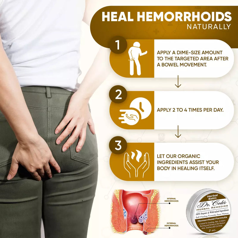 COLEHERBALS 01 - Dr. Cole's Organic Hemorrhoid Balm Herbal