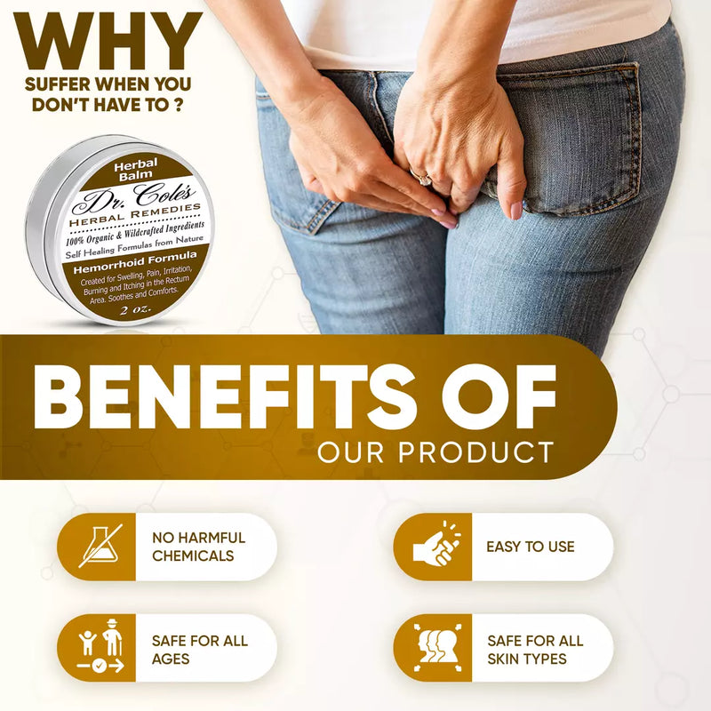 COLEHERBALS 01 - Dr. Cole's Organic Hemorrhoid Balm Herbal