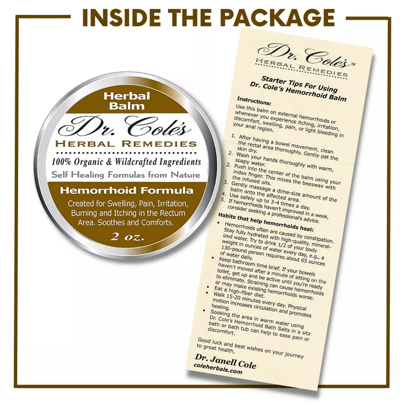 COLEHERBALS 01 - Dr. Cole's Organic Hemorrhoid Balm Herbal