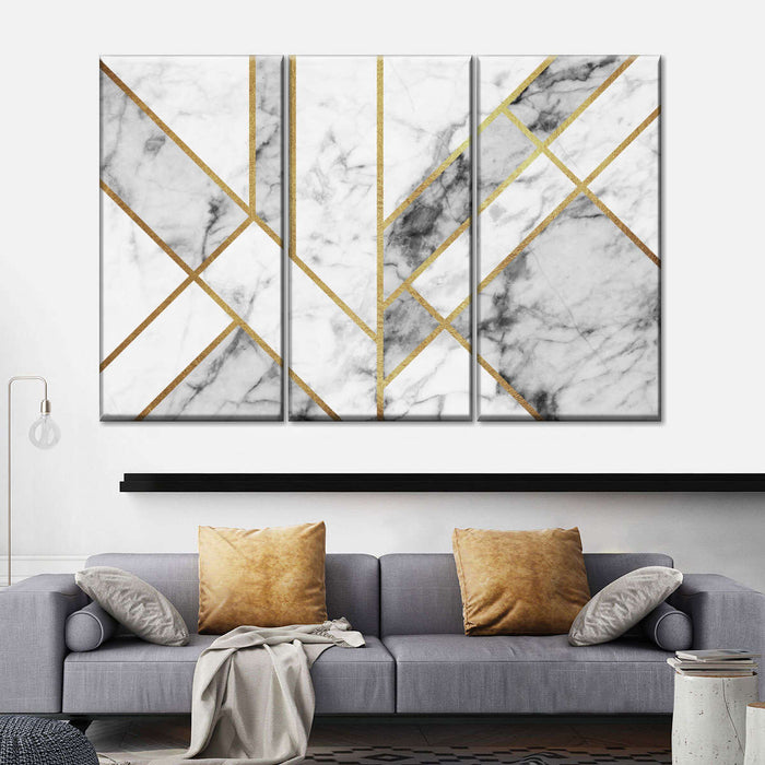 Marble Texture Geometric Abstract Wall Art