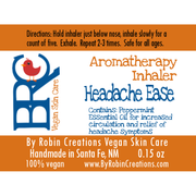 By Robin Creations Headache Ease Aromatherapy Inhaler Massage & Relaxation