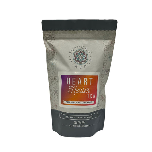 Euphoric Herbals Heart Healer Tea Herbal Tea White Smoke 60 Cup Servings,30 Cup Servings