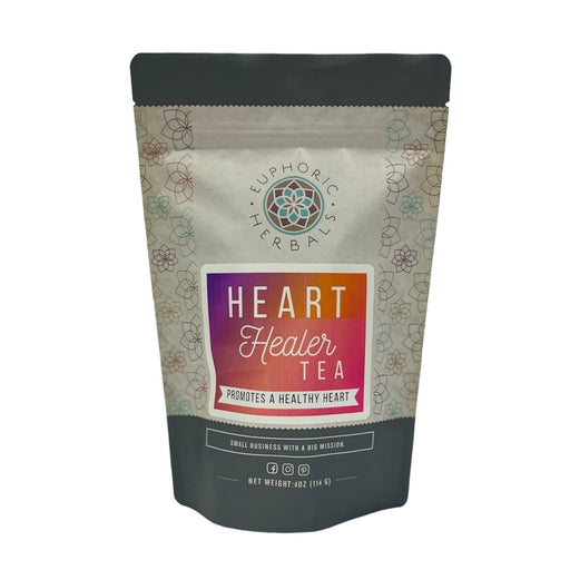 Euphoric Herbals Heart Healer Tea Herbal Tea White Smoke 60 Cup Servings,30 Cup Servings