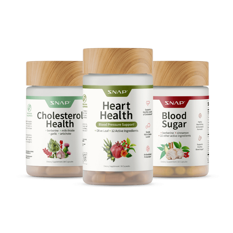 Snap Supplements Heart Health, Blood Sugar & Cholesterol Health Bundle