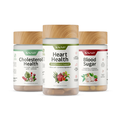 Snap Supplements Heart Health, Blood Sugar & Cholesterol Health Bundle