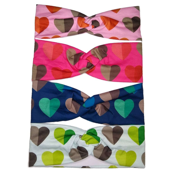 Threddies Heart Print Turban Twist Headbands