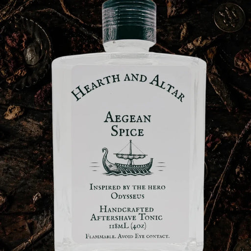 Hearth and Altar Hearth & Altar Aegean Spice Aftershave Tonic 4oz Shaving & Grooming Black