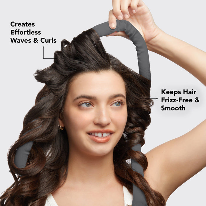 Kitsch - Heatless Hair Curler In Satin - Charcoal