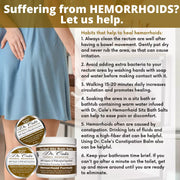 COLEHERBALS Dr. Cole's Hemorrhoid Balm, Salts, and Constipation Balm Bundle